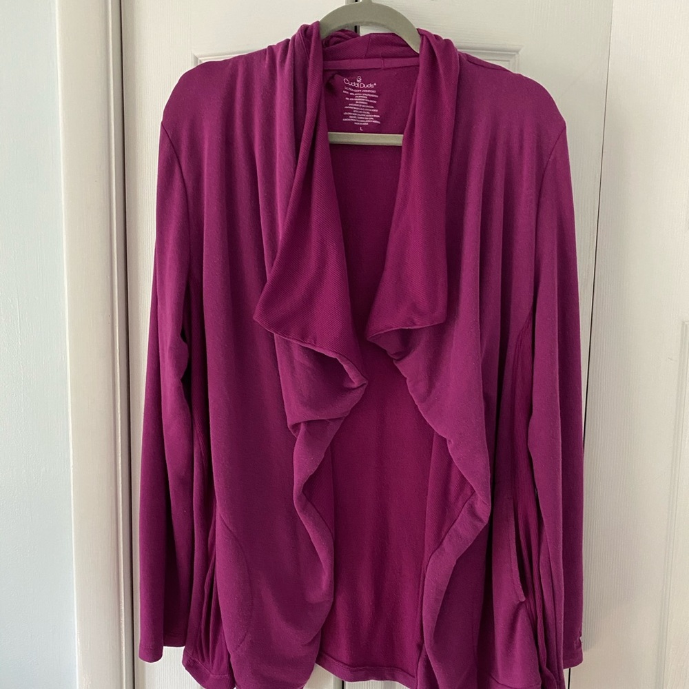 Cuddl duds ultra soft sweater wrap L